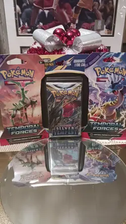 Pokemon Card Bundle 3 Packs - Silver Tempest + Scarlet & Violet + Temporal Force - Image 1