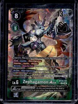 Digimon Card Game Zephagamon Ace SEC Foil #BT20-101 - Image 1