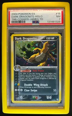 2004 Pokemon EX Team Rocket Returns Dark Dragonite #15/109 PSA 7 - Image 1