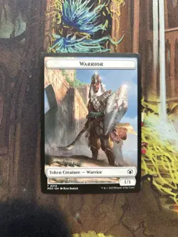 MTG NM Warrior // Elspeth, Sun's Champion Emblem Token [MOM Commander] - Image 2