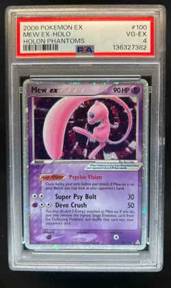 2006 Pokemon EX Holon Phantoms Mew Holo #100/110 PSA 4 - Image 1