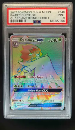 2017 Pokemon Sun & Moon Guardians Rising Decidueye #146/145 PSA 9 - Image 1