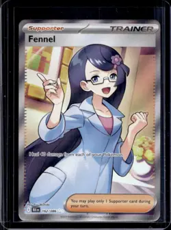 2025 Pokemon Black Bolt Fennel Ultra Rare #162/086 - Image 1