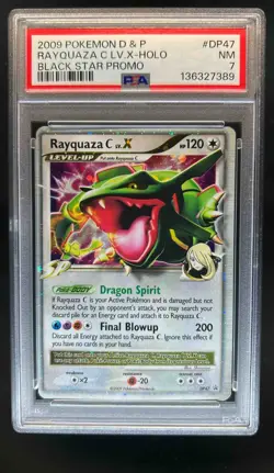 2007 Pokemon Diamond & Pearl Black Star Promos Rayquaza C LV.X #DP47 PSA 7 - Image 1