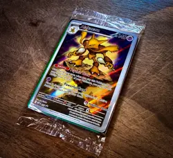 Pokemon TCG BLACK STAR Alakazam 009 MF Pokemon Center Stamp Holo Promo *NEW* - Image 2