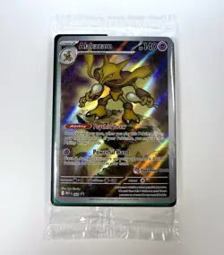 Pokemon TCG BLACK STAR Alakazam 009 MF Pokemon Center Stamp Holo Promo *NEW* - Image 3