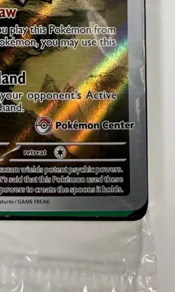 Pokemon TCG BLACK STAR Alakazam 009 MF Pokemon Center Stamp Holo Promo *NEW* - Image 5