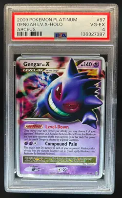 2009 Pokemon Platinum Arceus Gengar LV.X #97/99 PSA 4 - Image 1