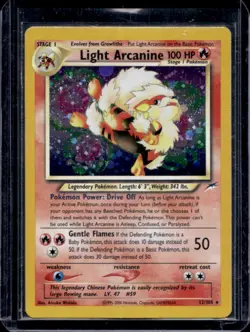 2002 Pokemon Neo Destiny Light Arcanine Holo #12/105 - Image 1