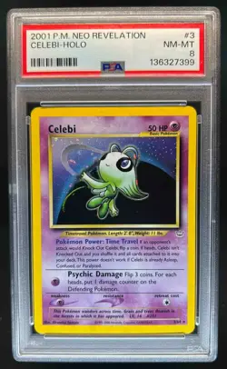 2001 Pokemon Neo Revelation Celebi Holo #3/64 PSA 8 - Image 1