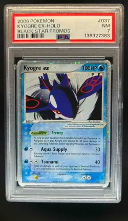 2006 Pokemon Black Star Promos Kyogre EX Holo #037 PSA 7 - Image 1