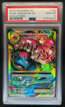 2016 Pokemon XY Evolutions Mega Venusaur #100/108 PSA 10 - Image 1
