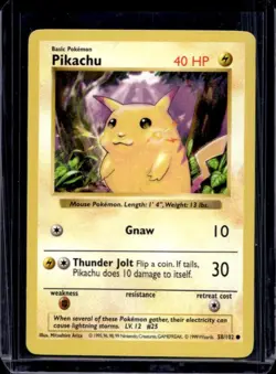 1999 Pokemon Shadowless Pikachu #58/102 - Image 1