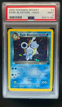 2000 Pokemon Team Rocket Dark Blastoise Holo #3/82 PSA 9 - Image 1