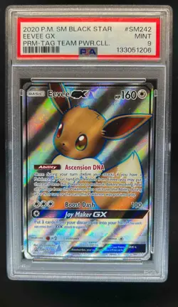 2016-19 Pokemon SM Black Star Promos Eevee #SM242 PSA 9 - Image 1