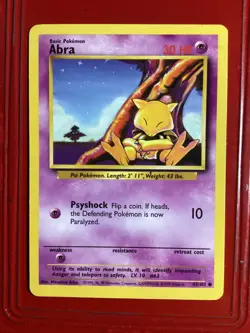 1999 ABRA 43/102 Pokemon Base Set WOTC Common - Image 1
