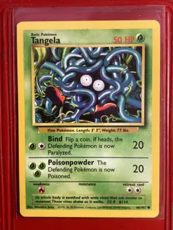 1999 Pokemon Tangela Base Set Unlimited 66/102 WOTC - Image 1