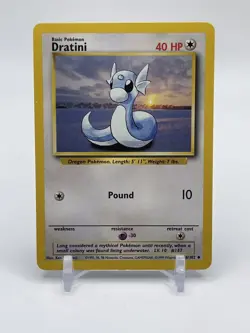 Pokemon TCG Dratini Base Set 26/102 Regular Unlimited Uncommon Near Mint NM A9 - Image 1