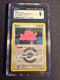 Pokemon TCG English Ditto 4/112 2004 EX Fire Red & Leaf Green Reverse Holo CGC 9 - Image 1