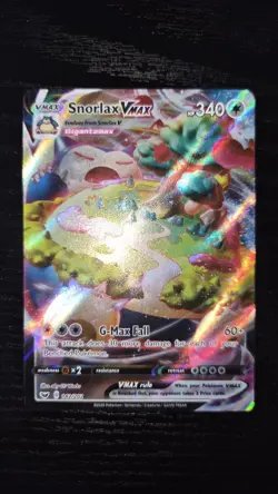 Pokemon TCG Snorlax VMAX 142/202 Sword & Shield Base Set - NM - Image 1