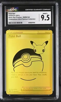 Poke Ball *CGC 9.5* Gold Holo *Celebrations UPC Promo* #146 *2021* Pokemon - Image 1