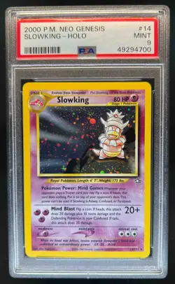 2000 Pokemon Neo Genesis Slowking Holo #14/111 PSA 9 - Image 1
