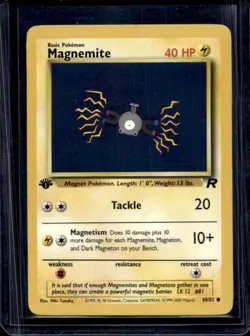2000 Pokemon Team Rocket First Edition Magnemite #60/82 - Image 1