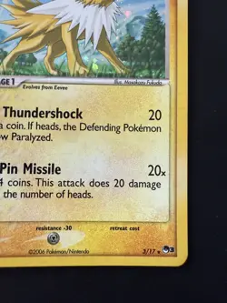 Pokemon TCG 2006 Pop Series Jolteon 3 Rare Holo 3/17 NM - Image 2
