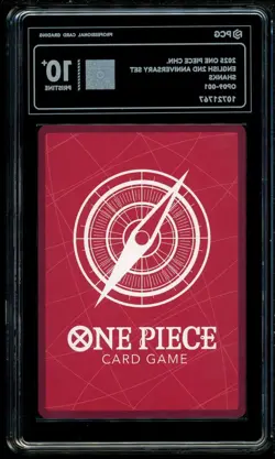 2025 One Piece Chinese 2nd Anniversary Set #001 Shanks PCG 10 PRISTINE JE21 - Image 2
