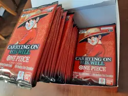 24x One Piece TCG OP13 Carrying On His Will - likely dead booster packs - Image 2