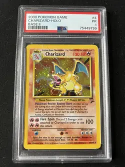 Pokemon TCG Charizard Base Set 2 Holo Rare Card 4/130 Psa 1 - Image 1
