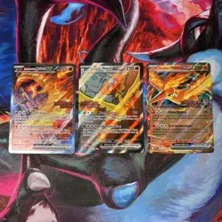 Pokemon TCG Team Rocket's Moltres ex Destined Rivals Stamped UPC Promo Set of 3 - Image 1
