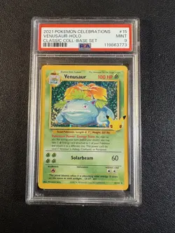 2021 POKEMON CELEBRATIONS CLASSIC COLLECTION #15 VENUSAUR-HOLO PSA 10 - Image 1