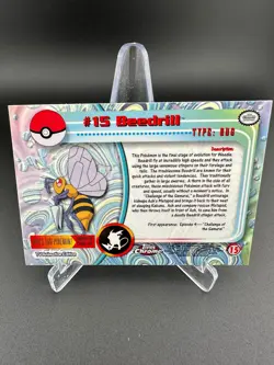 Beedrill #15 Holo Topps Chrome Trading Cards Series 1 Pokemon NM - Image 2