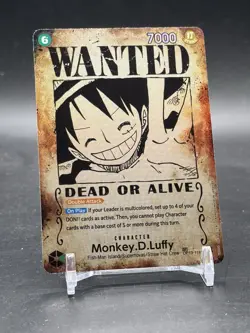Monkey D Luffy OP13-118 SP Wanted Poster Manga One Piece Card English - Image 1