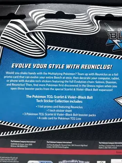 Pokemon TCG Scarlet Violet Black Bolt Tech Sticker Collection 3-Pack Blister 🔥 - Image 4