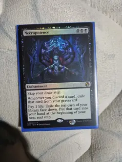 Necropotence Iconic Masters MTG Magic Card, Near Mint Condition, English Foil - Image 1