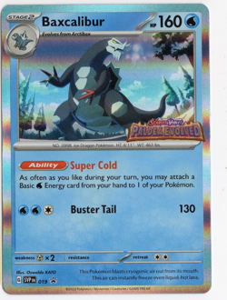 Baxcalibur Prerelease 019 Promo Holo Pokemon Card - Image 1