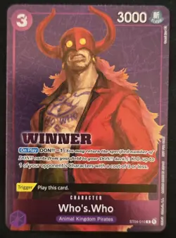 Who's.Who (Tournament Pack Vol. 3) Winner ST04-010 One Piece Promo Cards Foil - Image 1