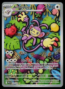 Pokemon Card - Ambipom Phantasmal Flames 107/094 Holo Illustration Rare - Image 1