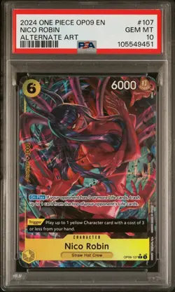 2024 ONE PIECE OP09-EMPERORS IN THE NEW WORLD ALTERNATE ART NICO ROBIN PSA 10 - Image 1
