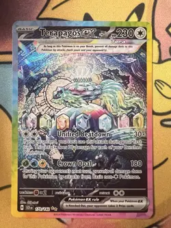 Terapagos EX Sv07: Stellar Crown 170/142 Rare Holo Pokemon TCG Card - Image 1