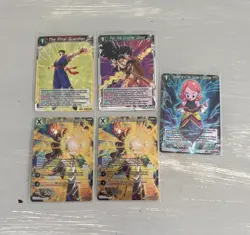 5 Foil Dragon Ball Super Card Game mixed lot all Near Mint US seller - Image 1