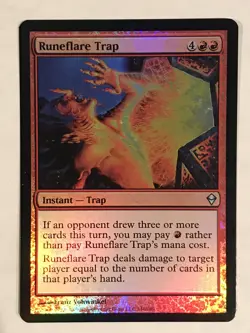 Runeflare Trap MP Foil Zendikar MTG - Image 1