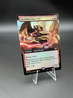 MTG; Slickshot Show-Off; FOIL; Extended Art; NM) Outlaws of Thunder Junction - Image 1