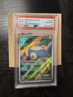 2023 Pokemon SVP EN Snorlax 151 ETB Promo #051 PSA 10 GEM MINT - Image 1
