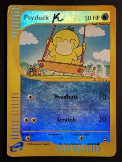 Pokemon Psyduck 104/147 Reverse Holo Aquapolis - DMG - Image 1