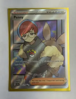 Pokemon Penny 239/198 Full Art Trainer Scarlet & Violet Base Set - Excellent - Image 1