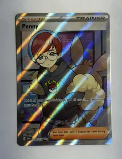Pokemon Penny 239/198 Full Art Trainer Scarlet & Violet Base Set - Excellent - Image 2
