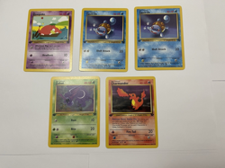 First Edition Pokemon Team Rocket Lot Slowpoke Charmander Zubat Squirtle x2 - Image 1